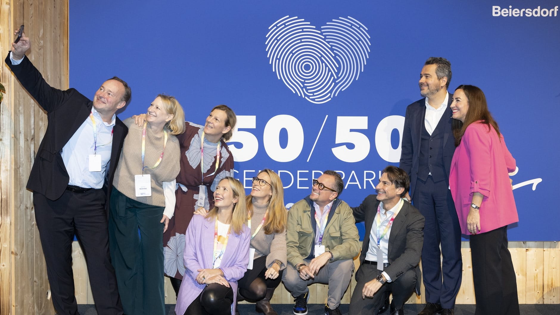 Beiersdorf Management team macht ein Foto