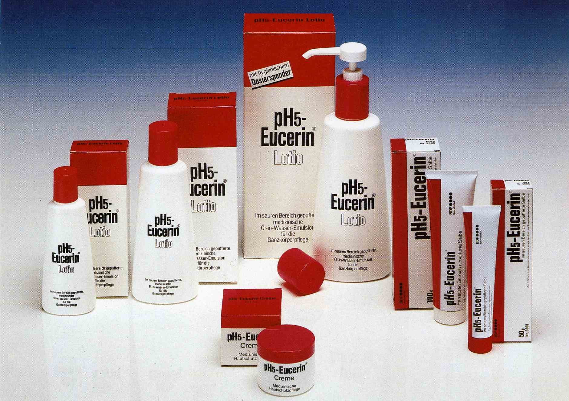 Eucerin Produktpalette 1980er Jahre